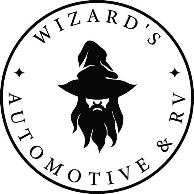 Wizard's Automotive & RV circular logo